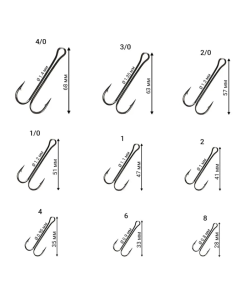 Крючок двойной KUMHO Double Hook Long Shank №3/0 3 шт в... 2