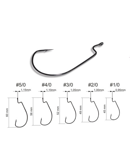 Гачок KUMHO Ofset Worm Hook №3/0 5шт в пачці