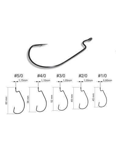 Гачок KUMHO Ofset Worm Hook №5/0 5шт в пачці