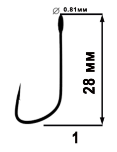 Крючок одинарный Angry Baits Big Eye Single 32 №1 10шт в... 2