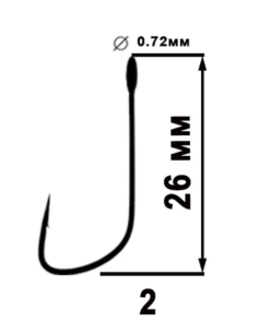 Гачок одинарний Angry Baits Big Eye Single 32 №2 10шт в... 2