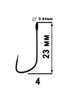 Гачок одинарний Angry Baits Big Eye Single 32 №4 10шт в... 2