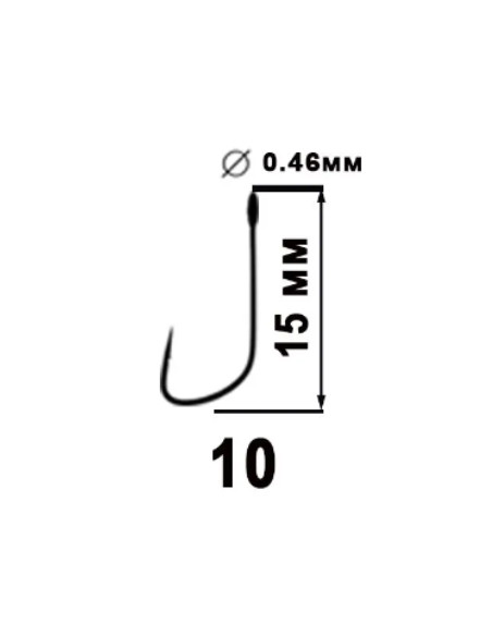 Крючок одинарный Angry Baits Big Eye Single 32 №10 10шт в пачке