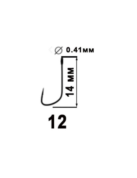 Крючок одинарный Angry Baits Big Eye Single 32 №12 10шт в пачке