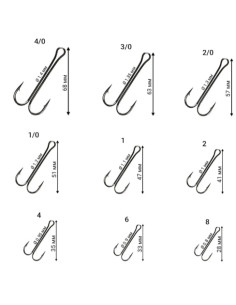Крючок двойной KUMHO Double Hook №1/0 3шт в пачке 2