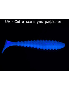 Їстівний силікон Віброхвіст Fatik 3.3" колір 04 White... 2