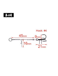 Оснастка Angry Baits Стингер длина 7см Крючок №4 в...