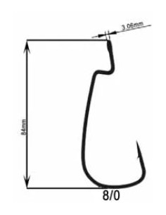 Гачок KUMHO Offset Joint Hook №8/0 3шт в пачці 2