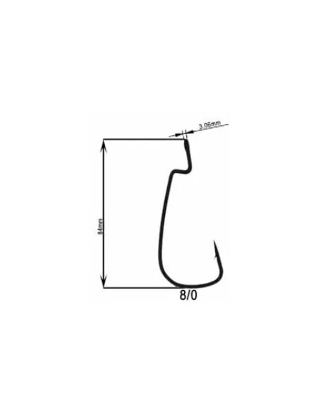 Крючок KUMHO Offset Joint Hook №8/0 3шт в пачке