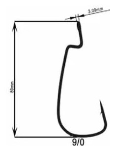 Гачок KUMHO Offset Joint Hook №9/0 3шт в пачці 2