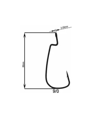 Крючок KUMHO Offset Joint Hook №9/0 3шт в пачке