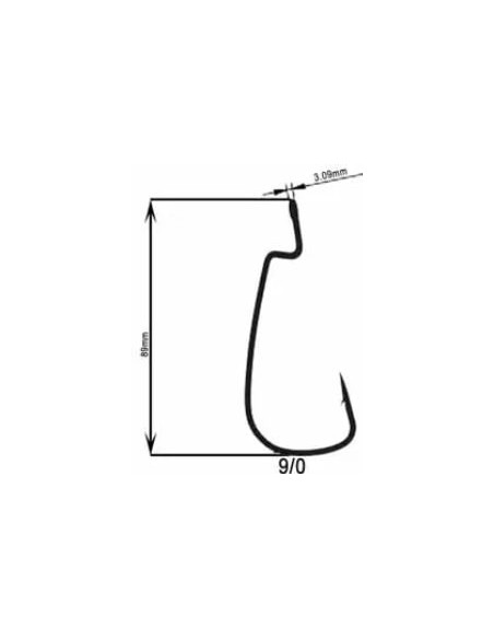Крючок KUMHO Offset Joint Hook №9/0 3шт в пачке