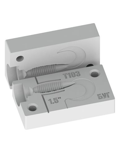 Рибальська форма для силіконових приманок MicroGrub 1,5 дюймів ID T103 від BaitBreath