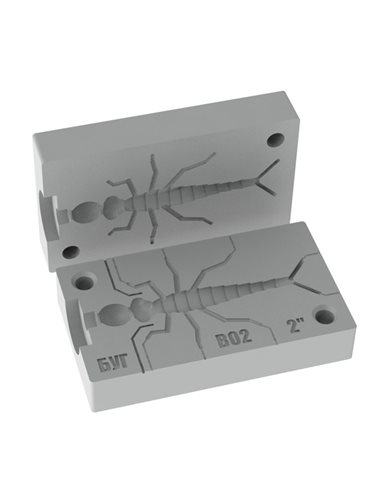 Рибальська форма для силіконових приманок DragonFly_2 2 дюймів ID B02 від Bugmolds