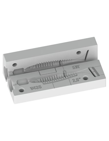Рибальська форма для силіконових приманок CustomFlexRib 2,5 дюймів ID V435 від Bugmolds