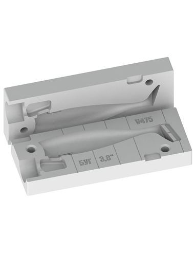Рибальська форма для силіконових приманок Vibro 3 дюймів ID V475 від Bugmolds