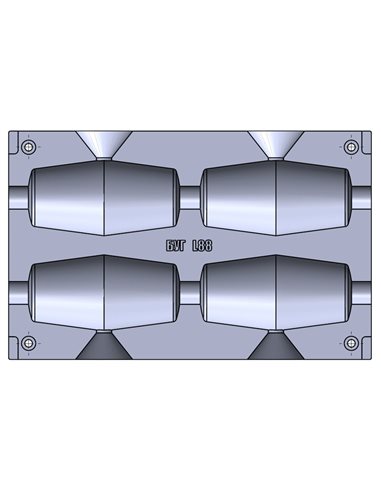ЧПУ алюмінієва форма Нестандартное грузило Груз для сети 700g 4-cav: 700-700-700-700g ID L88