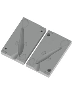 ЧПУ алюмінієва форма Пилькер JiggingRapFat_Eyes 65mm 1-cav: 65mm ID L155