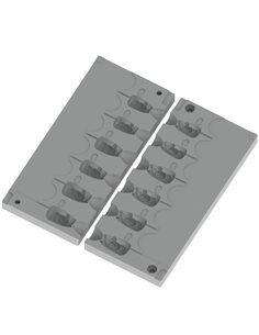 ЧПУ алюмінієва форма Джиг-головка NanoMinnow 15-25g 6-cav: 15-15-20-20-25-25g ID L163