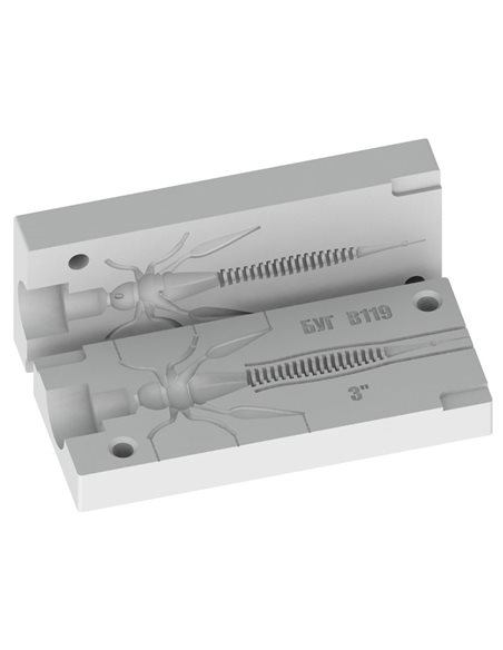 Рибальська форма для силіконових приманок KazaraLong 3 дюймів ID B119 від Bugmolds