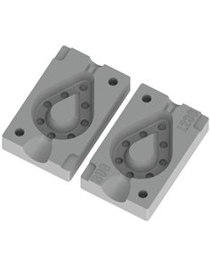 ЧПУ алюмінієва форма Карповое грузило Grippa 50g 1-cav: 50g ID L236