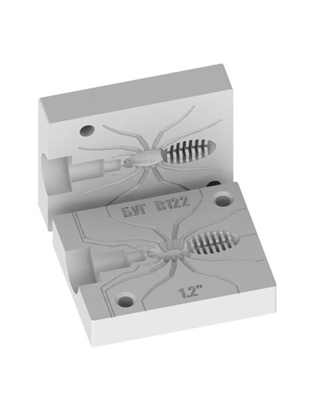 Рибальська форма для силіконових приманок SpiderBaits 1,2 дюймів ID B122 від Bugmolds