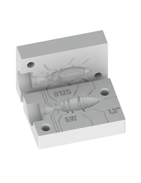 Рибальська форма для силіконових приманок MayBugBait 1,3 дюймів ID B125 від Bugmolds