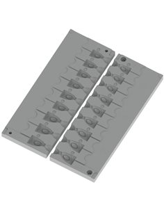 ЧПУ алюмінієва форма Джиг-головка Ripple Heads 10-20g 9-cav: 10-10-10-15-15-15-20-20-20g ID L360