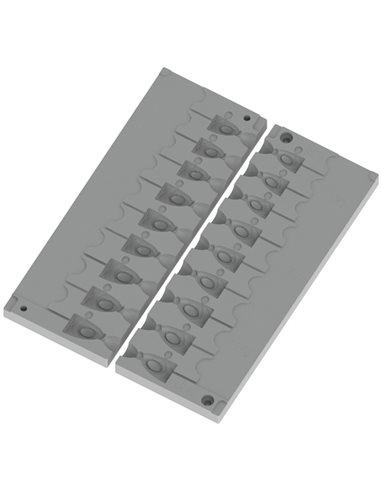 ЧПУ алюмінієва форма Джиг-головка Ripple Heads 10-20g 9-cav: 10-10-10-15-15-15-20-20-20g ID L360