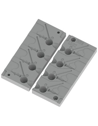 ЧПУ алюмінієва форма Джиг-головка Tungsten Football Jig Model 13-14g 4-cav: 13-13-14-14g ID L362