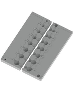 ЧПУ алюмінієва форма Джиг-головка Round Shape Corkscrew 2-14g 7-cav: 2-4-6-8-10-12-14g ID L398