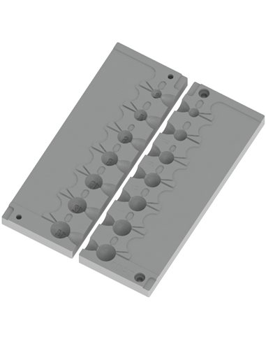ЧПУ алюмінієва форма Джиг-головка Round Shape Corkscrew 2-14g 7-cav: 2-4-6-8-10-12-14g ID L398