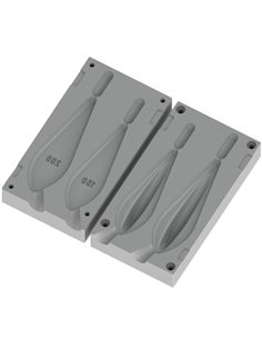 ЧПУ алюмінієва форма Карповое грузило Trilob 150-200g 2-cav: 150-200g ID L476