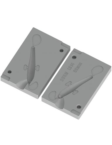 ЧПУ алюмінієва форма Балансир JiggingRapFat_with_Eyes 55mm 1-cav: 55mm ID L514