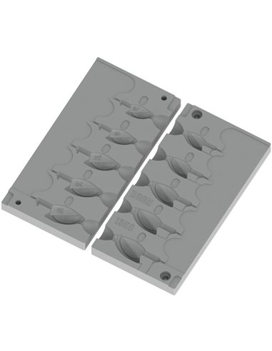 ЧПУ алюмінієва форма Джиг-головка VerticHeads 10-28g 5-cav: 10-14-21-24-28 ID L559