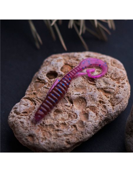 Їстівний силікон Твістер Fishy Worm 2"  колір Lox кількість в пачці 10шт