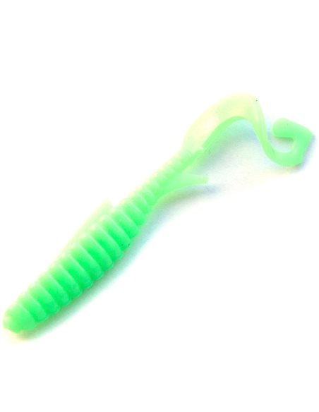 Їстівний силікон Твістер Fishy Worm 2"  колір Green Milk кількість в пачці 10шт