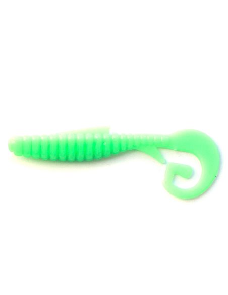 Съедобный силикон Твистер Fishy Worm 2" цвет Green Milk количество в пачке 10шт