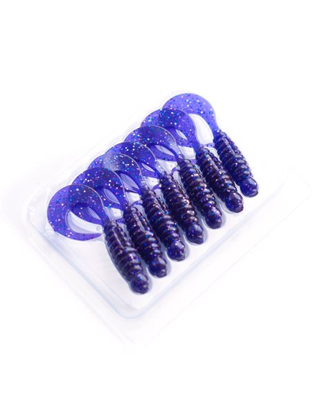 Съедобный силикон Твистер Twister 2.2" цвет Violet количество в пачке 7шт