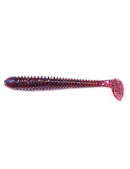Съедобный силикон Виброхвост Zander Worm 3" цвет Grape количество в пачке 6шт