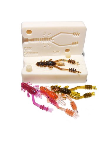 Рибальська форма для силіконових приманок RingShrimp 4 дюймів ID C20 від Reins
