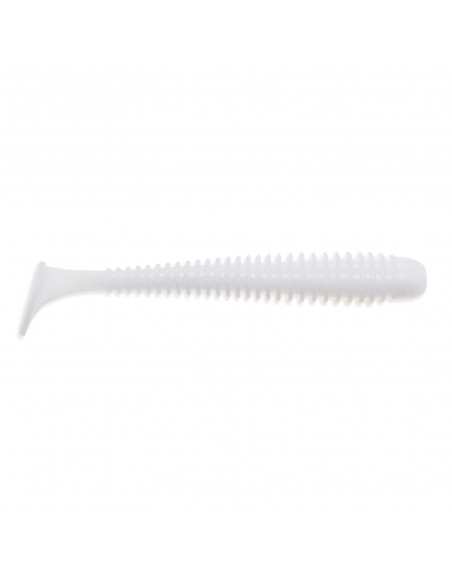 Съедобный силикон Виброхвост Zander Worm 3" цвет 13 White UV количество в пачке 6шт
