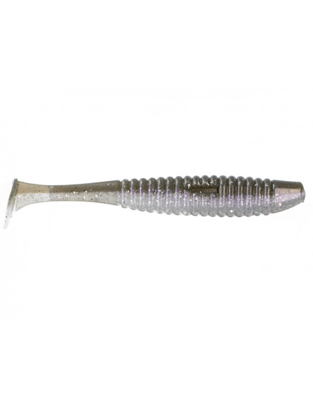 Съедобный силикон Виброхвост Shiner 4" цвет 55 Rainbow Trout UV количество в пачке 4шт