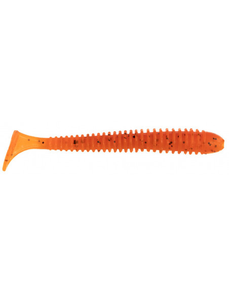 Съедобный силикон Виброхвост Zander Worm 3" цвет 18 HOT Carrot UV количество в пачке 6шт