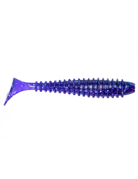 Съедобный силикон Виброхвост Fatik 2.8" цвет 03 Violet UV количество в пачке 5шт