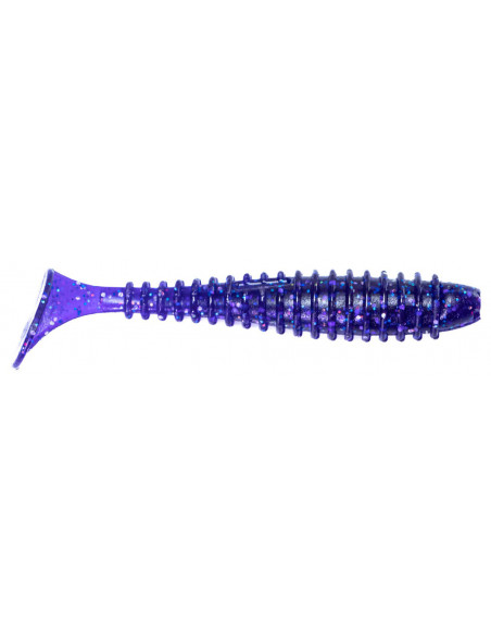 Съедобный силикон Виброхвост Fatik 2.8" цвет 03 Violet UV количество в пачке 5шт