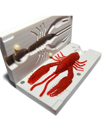 Рибальська форма для силіконових приманок CrawFishTube 1,6 дюймів ID C116 від MadMan