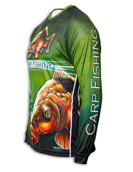 Рыболовная дышащая Джерси с рисунком CARP FISHING UPF50+