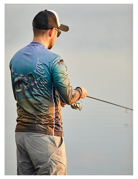 Рыболовная дышащая Джерси с рисунком PERCH MASTER UPF50+