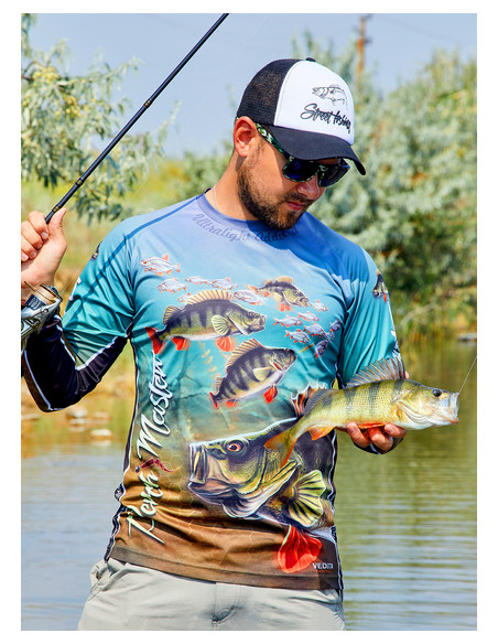 Рыболовная дышащая Джерси с рисунком PERCH MASTER UPF50+
